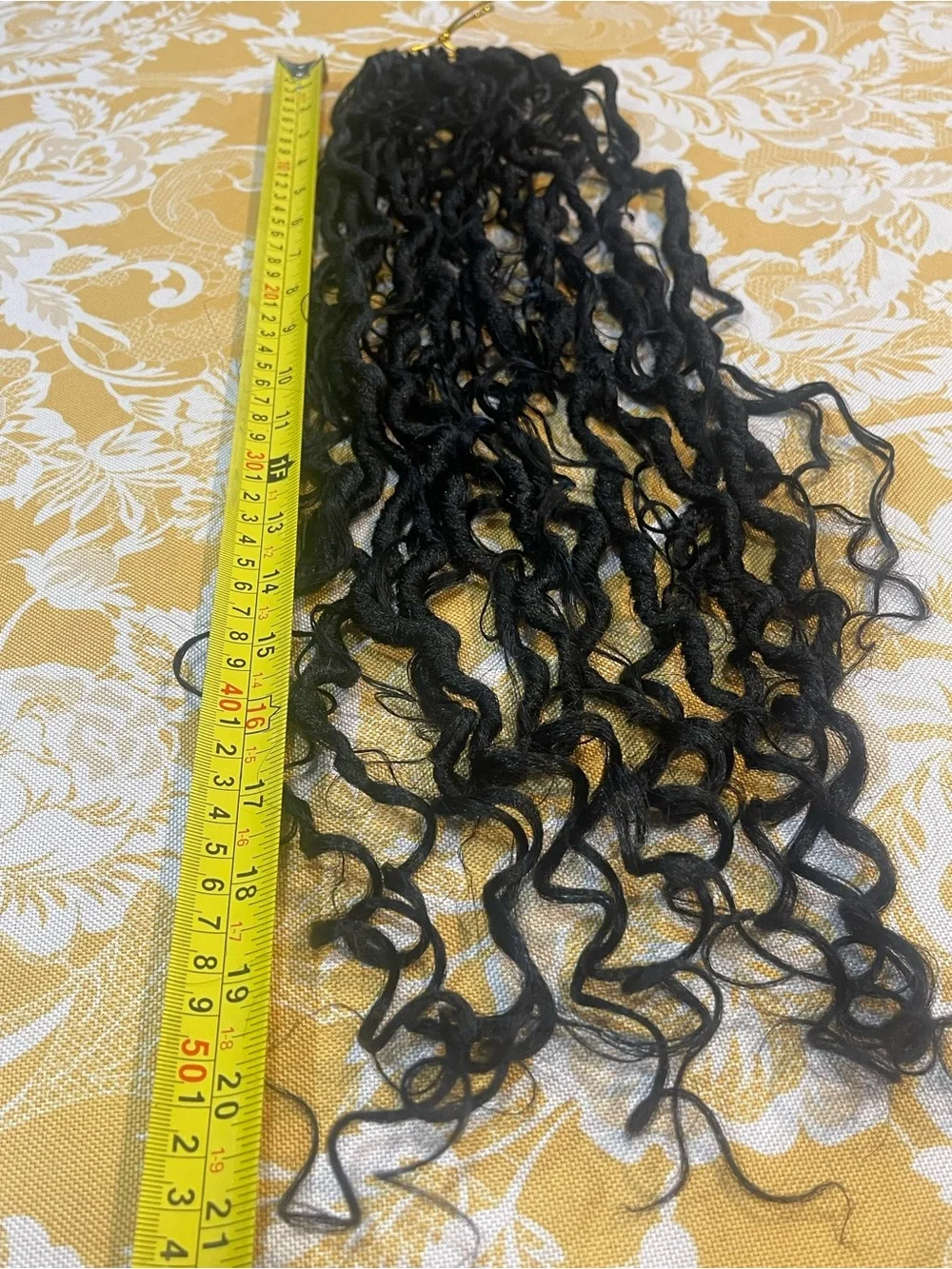 Sambraid Boho Goddess Locs with Human Hair Curls – 8 Packs Black color